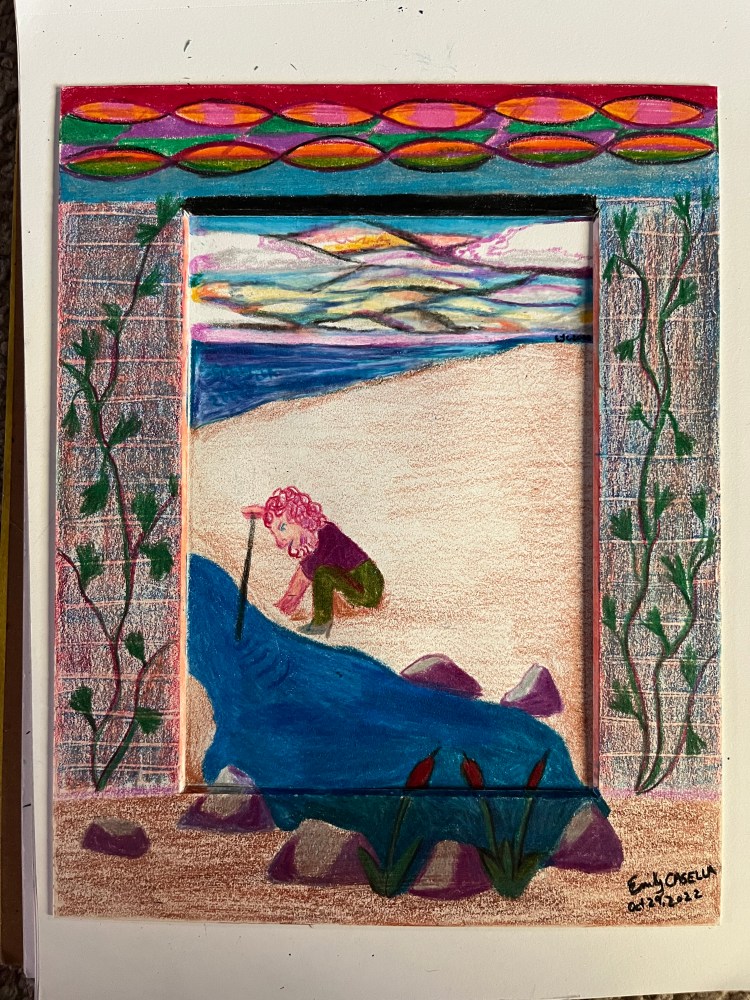 What even is this? October 29, 2022 Color Pencil on Matteboard & Paper