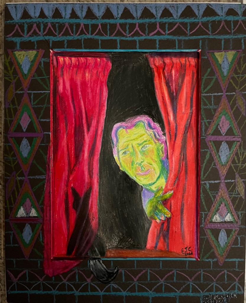 You Gaze, October 29 2022. Color Pencil on Matteboard & Paper